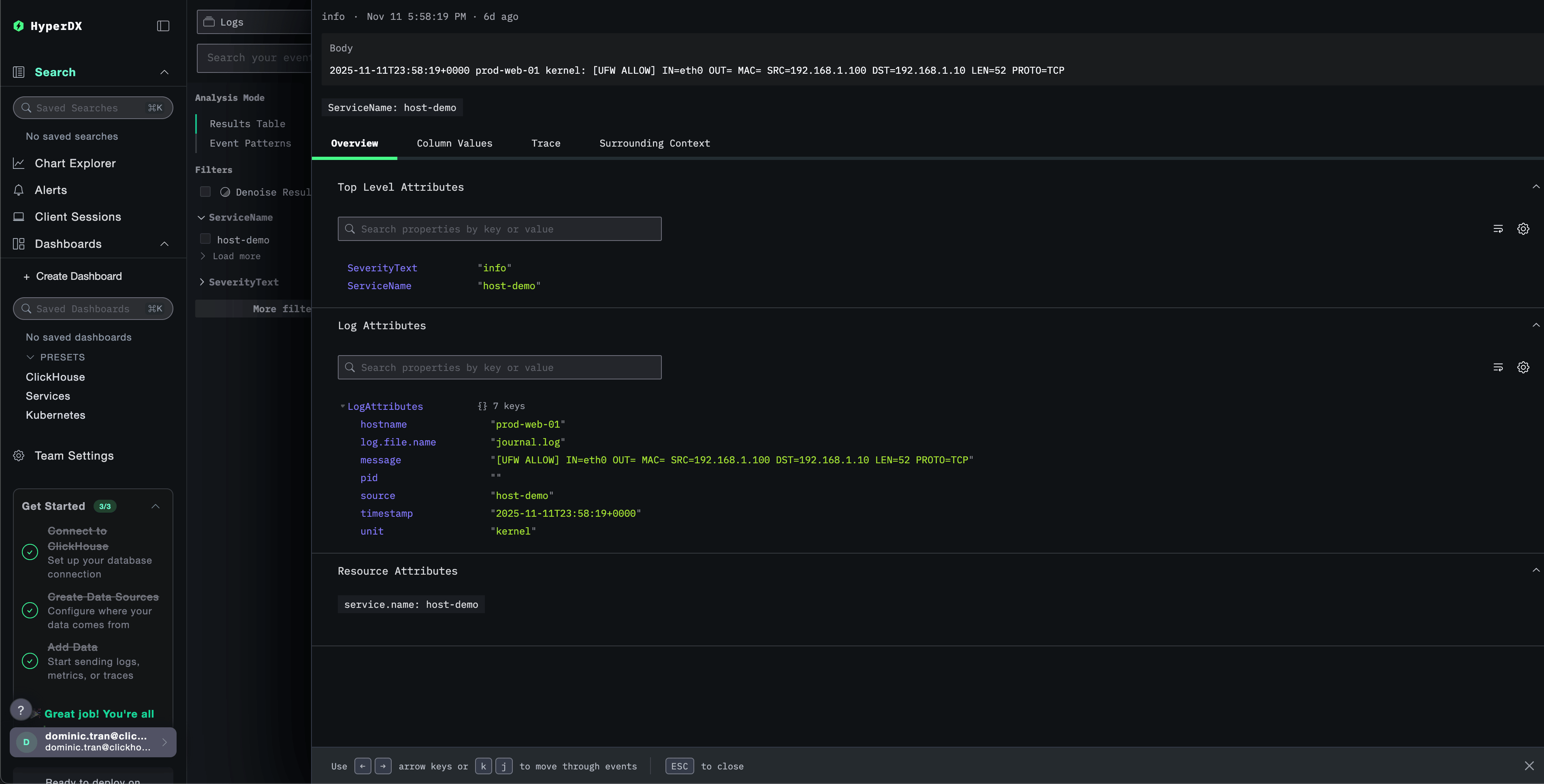 Vue Log