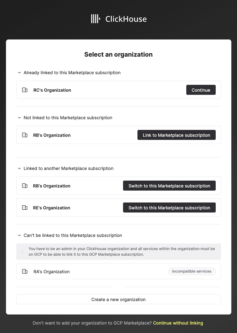 إضافة اشتراك AWS Marketplace