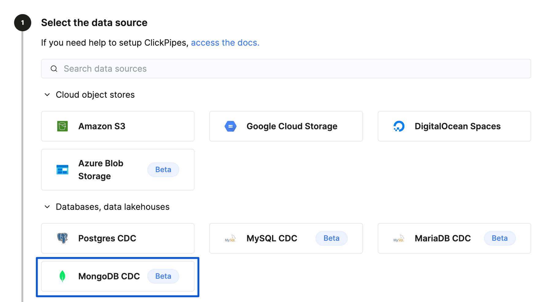 Sélectionner MongoDB